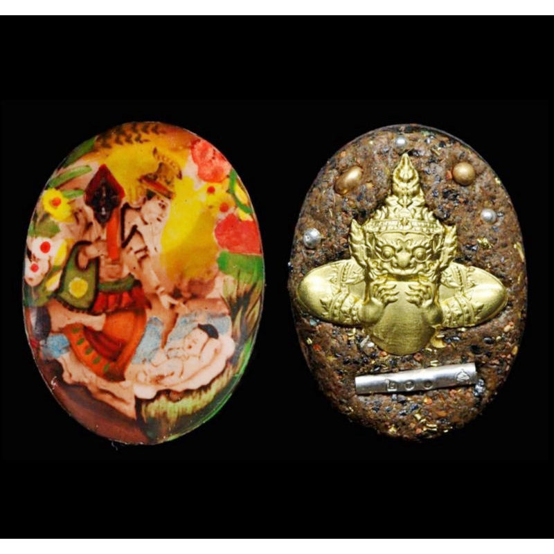 Lucky Amulet Locket, the hermit feeding Sita milk Millionaire Amulet Pendant Believed to Enhance your fate