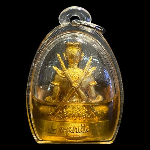 Charm Amulet Magic Pendent Khun Phaen - Phra Khun Phaen encased in Charming oil Powerful Talisman for fast luck love LuckyStore1987