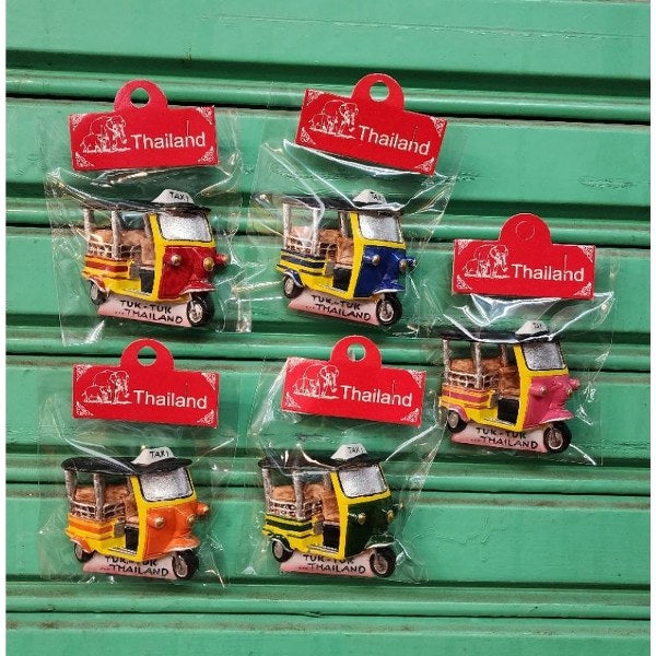 Fridge magnets, Thai products, unique souvenirs, suitable as gifts Thai souvenirs refrigerator magnets Tuktuk Thailand,