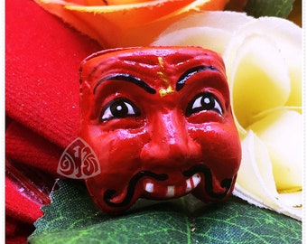 Powerful amulet (Pran Bun Riaksap Mask) Lucky Pendant Thai Amullet For Protection Attract Love Luck Sex and Wealth Richness By Ajarn Nophacha Srithongkong, size 2.5*2.5 cm.