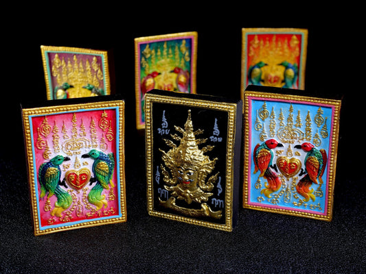 Thai Amulet Powerful For Love Attraction Magic Talisman (Pra Laks Hnaa Tong) Maha Sanaeh, Metta Maha Niyom wonderful horoscope Increase Fame