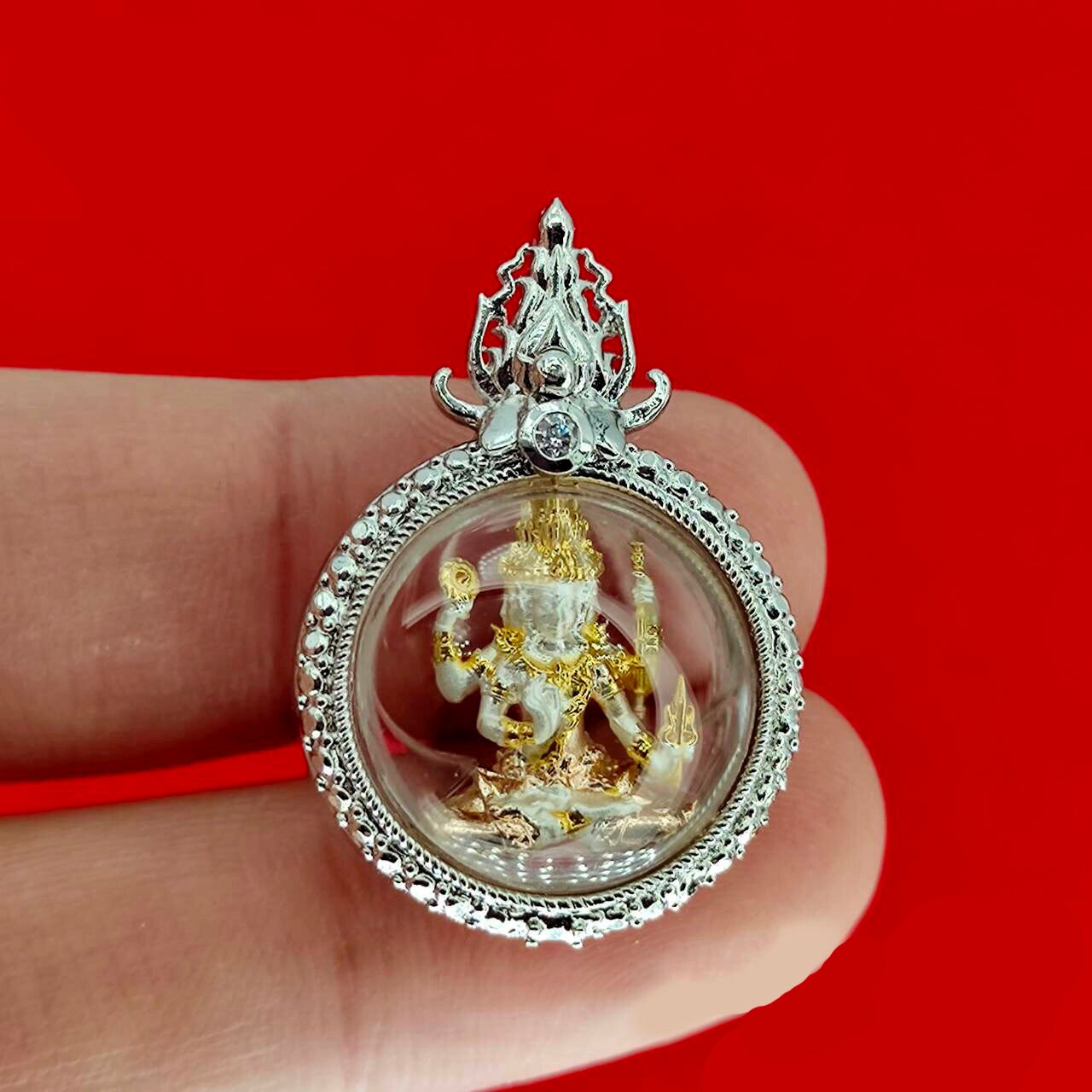 Thao Maha Phromthada ,Phra Phrom Magic Pendent,  Brahma Lucky talisman will bring you Luck, Good things will unexpectedly happen to you.