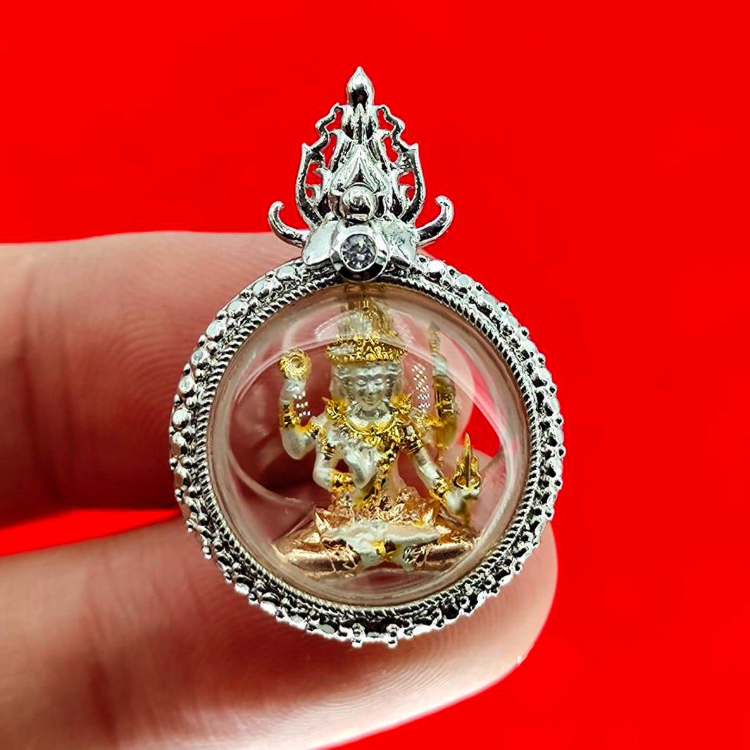 Thao Maha Phromthada ,Phra Phrom Magic Pendent,  Brahma Lucky talisman will bring you Luck, Good things will unexpectedly happen to you.