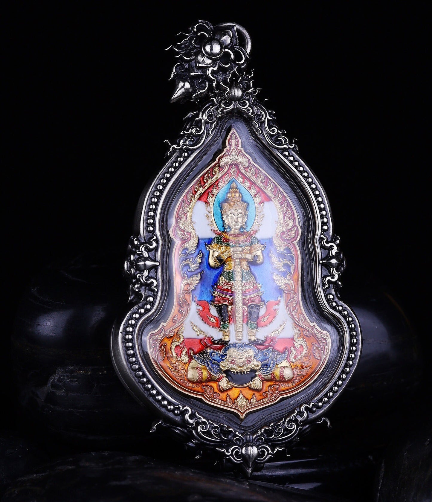 Thai Giant Amulet (God Of Wealth-Lucky Pendant) 塔威素旺(鬼王Thao Waes Suwan Thai Talisman With Waterproof Casing Amulet You will be protected from bombs, psychic attack, and black magick and acquire unexpected magickal strength and power.