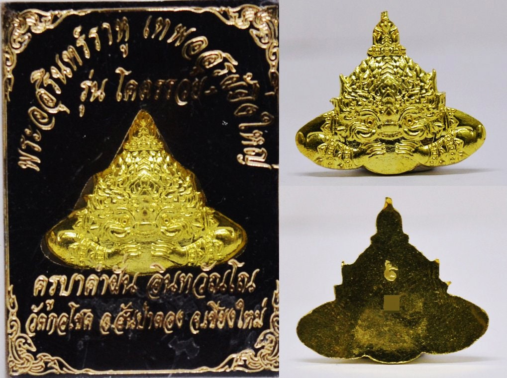 Powerful Magic Talisman "Phra Rahu" The god of fate Powerful amulets for Riches Luck fortune wealth Health Love and Happiness.