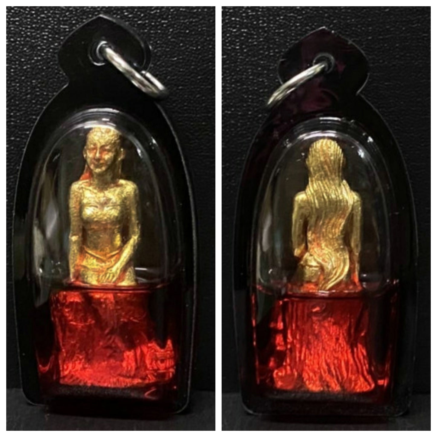Magic Pendant (Mae Nang Prai Ta khian Tong Holy Tree Spirit Female Deva amulet ) A wonderful and powerful item