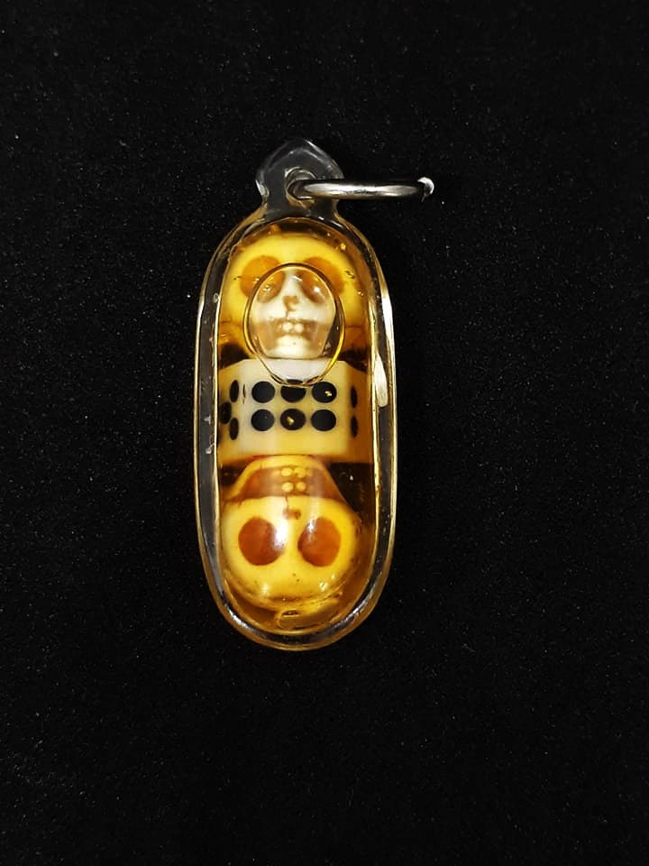 Gambling Amulet Phii Pa Nan Gambling Ghost or ghosts Gamble luck Ghost Spirit powerful talisman Dice Prai Ghost Skull With Charming Oil