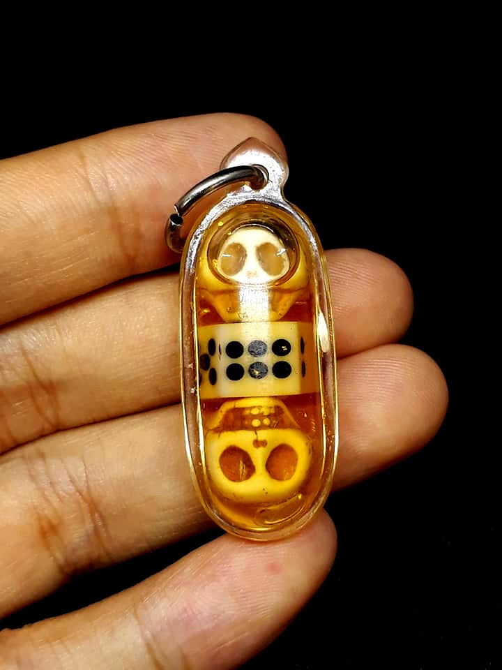 Gambling Amulet Phii Pa Nan Gambling Ghost or ghosts Gamble luck Ghost Spirit powerful talisman Dice Prai Ghost Skull With Charming Oil