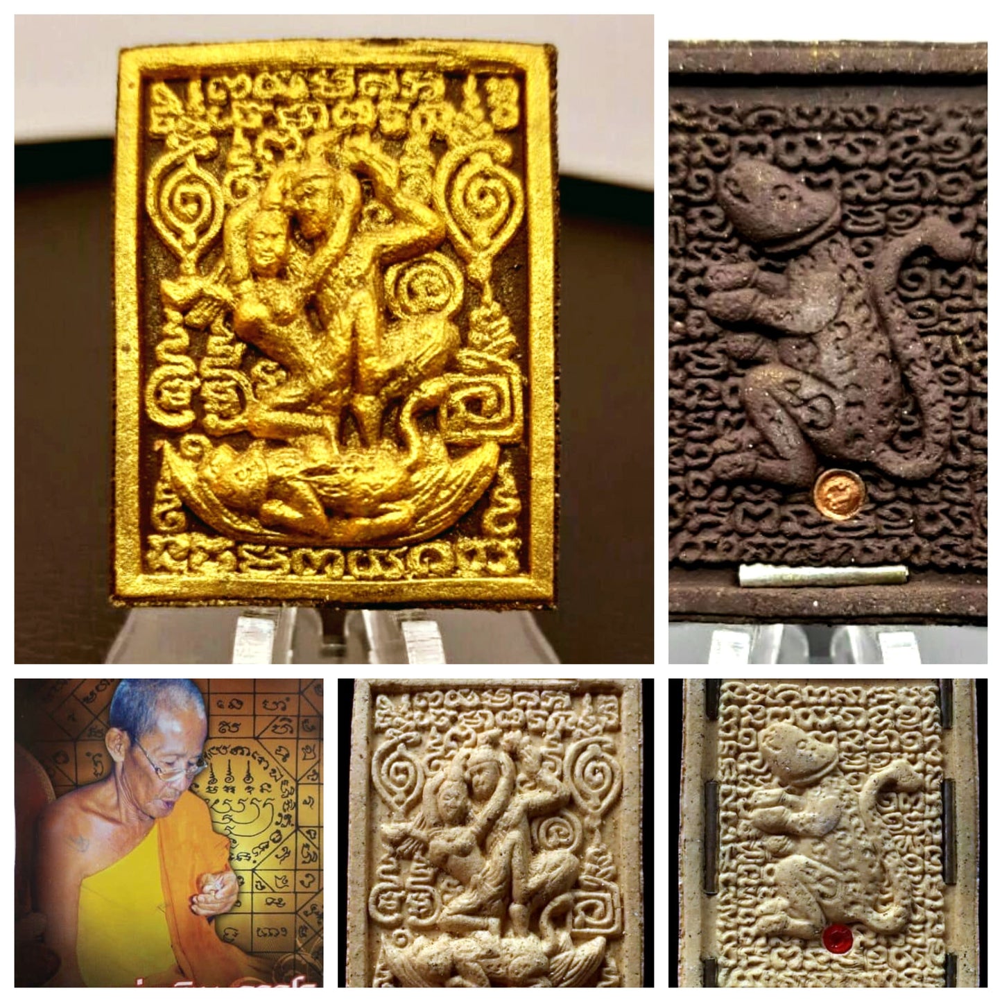 Charm Amulet Magic Pendent Locket Phet Phayathon Powerful Talisman for fast luck love and Attraction Phra Phong Thepphayathorn, LP Khen