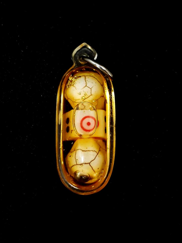 Gambling Amulet Phii Pa Nan Gambling Ghost or ghosts Gamble luck Ghost Spirit powerful talisman Dice Prai Ghost Skull With Charming Oil